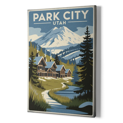 Park City Outdoor Adventure - Canvas Print Art Sides