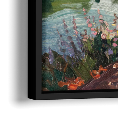 Riverside Nature Trails - Close-Up Black Frame Canvas