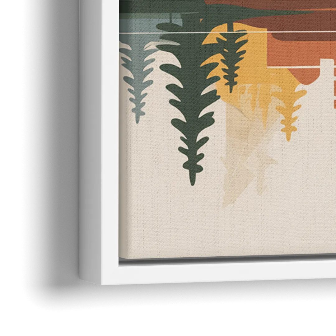 Jasper Autumn Colors - Close-Up White Frame Canvas