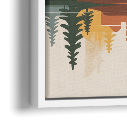 Jasper Autumn Colors - Close-Up White Frame Canvas
