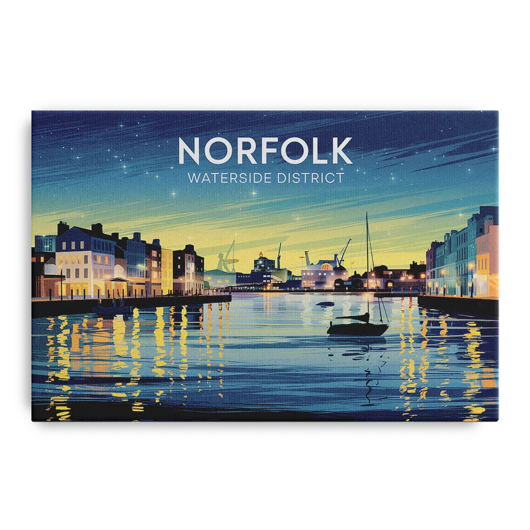 Norfolk Waterside District - Canvas Wall Art