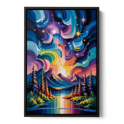 Jasper Starry Sky - Black Frame Canvas
