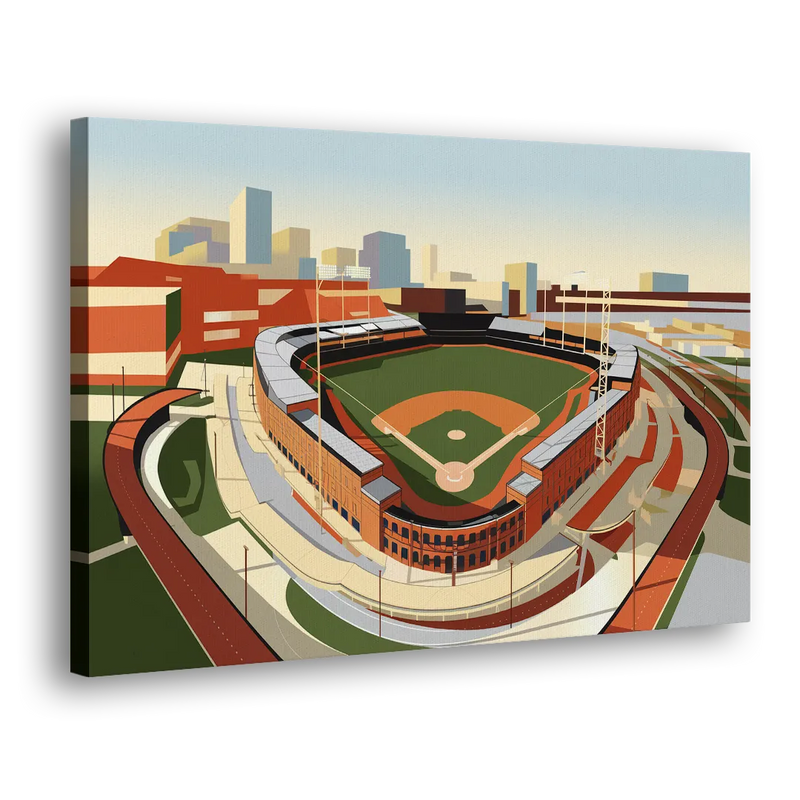 Camden Yards Baseball Stadium - Canvas Print Art Sides