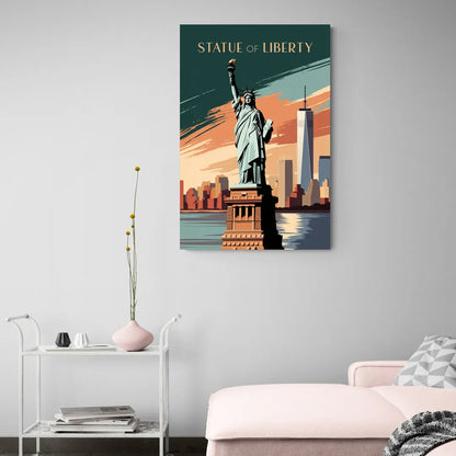 New York City Statue of Liberty - Canvas Wall Art Living Room