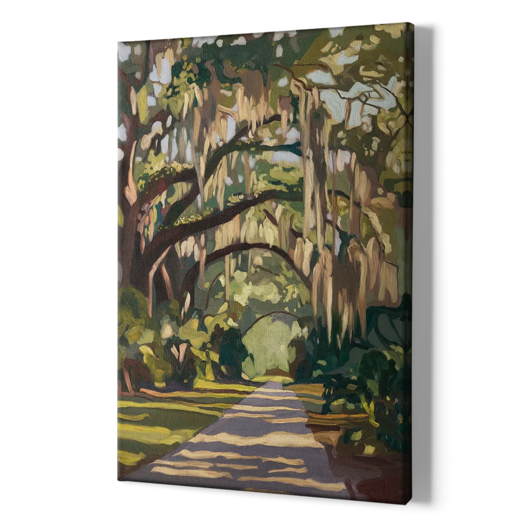Savannah Oak Trees and Moss - Canvas Print Art Sides