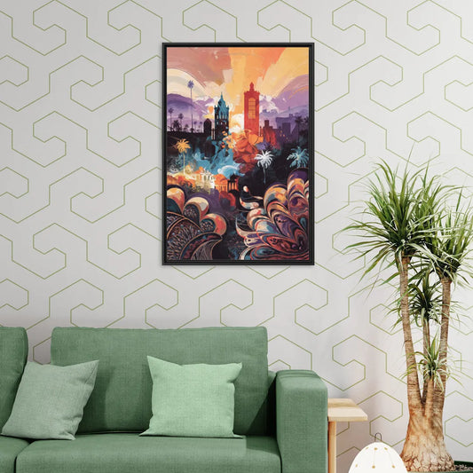 San Jose Cultural Heritage - Living Room Black Frame Canvas