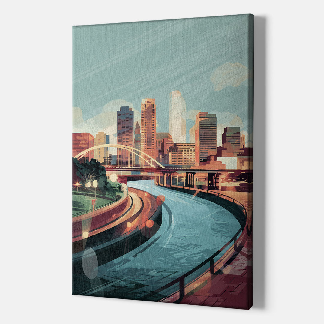 Richmond Riverfront Views - Canvas Wall Art Indoor