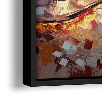 Salem New England Streets - Close-Up Black Frame Canvas