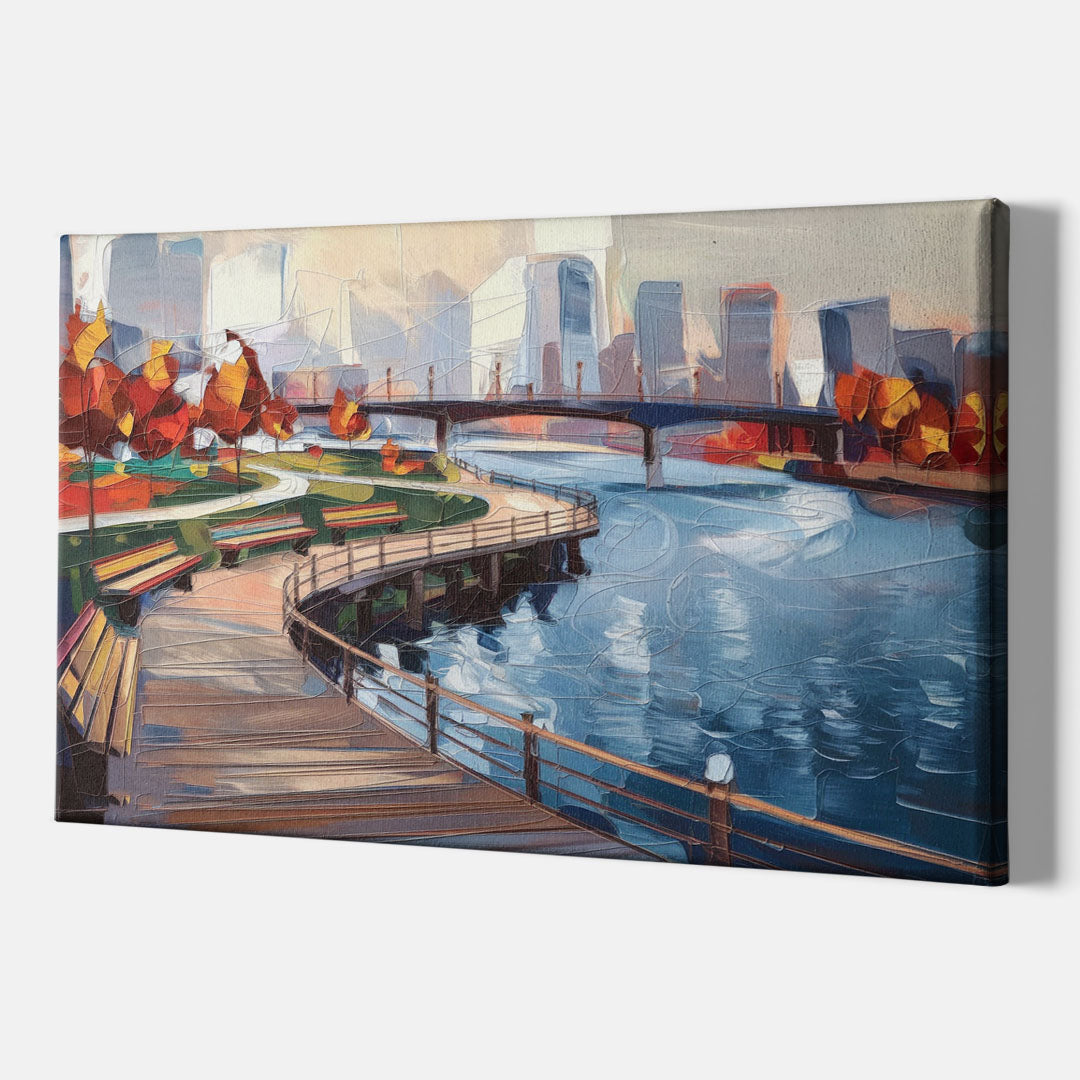 Buffalo Waterfront Boardwalk - Canvas Wall Art Indoor