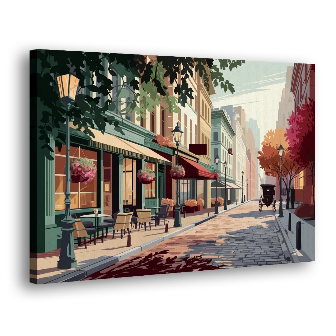 Franklin Vintage Streets - Canvas Print Art Sides