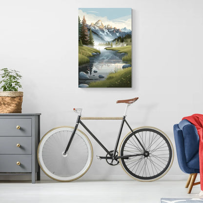 Jackson Hole Alpine Serenity - Canvas Wall Art Living Room