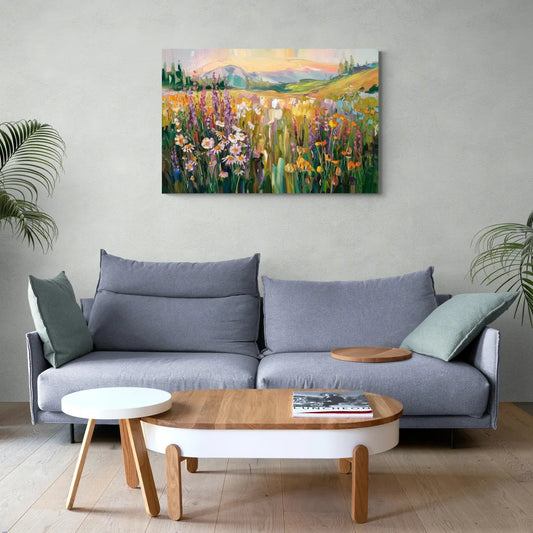 Telluride Summer Wildflowers - Canvas Wall Art Living Room