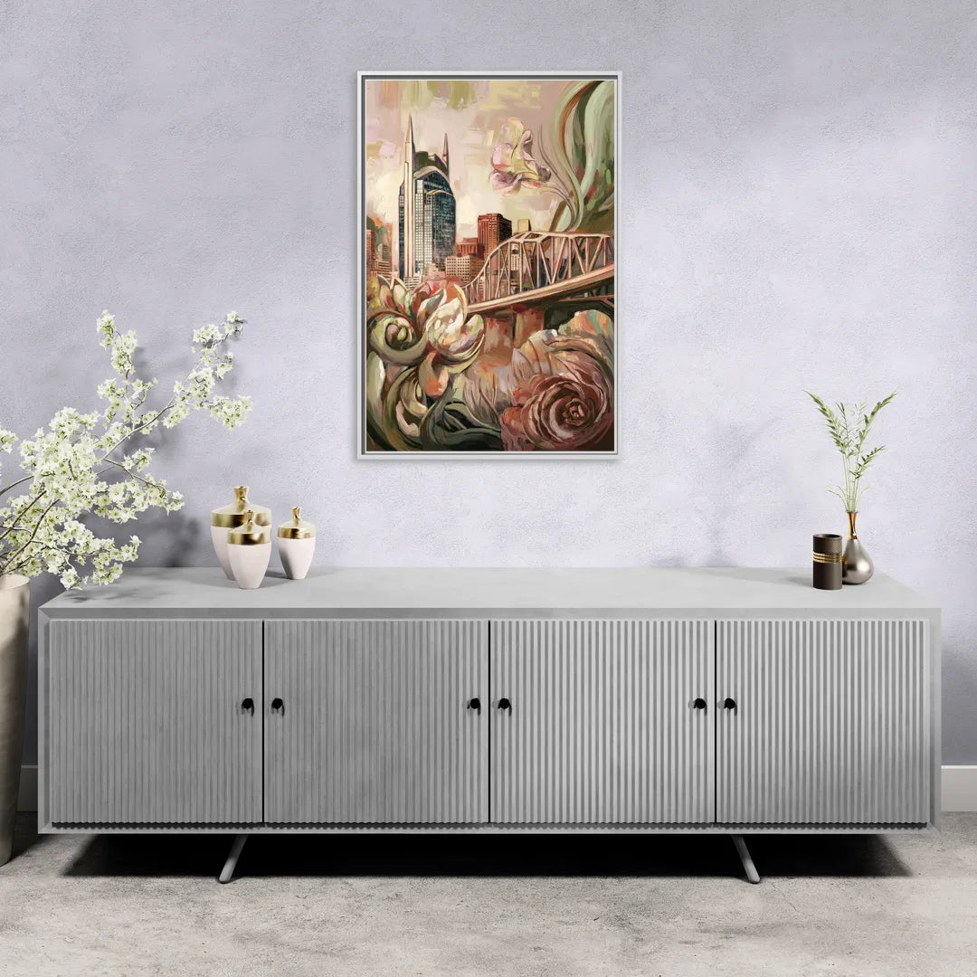 Nashville Timeless Beauty - Living Room White Frame Canvas
