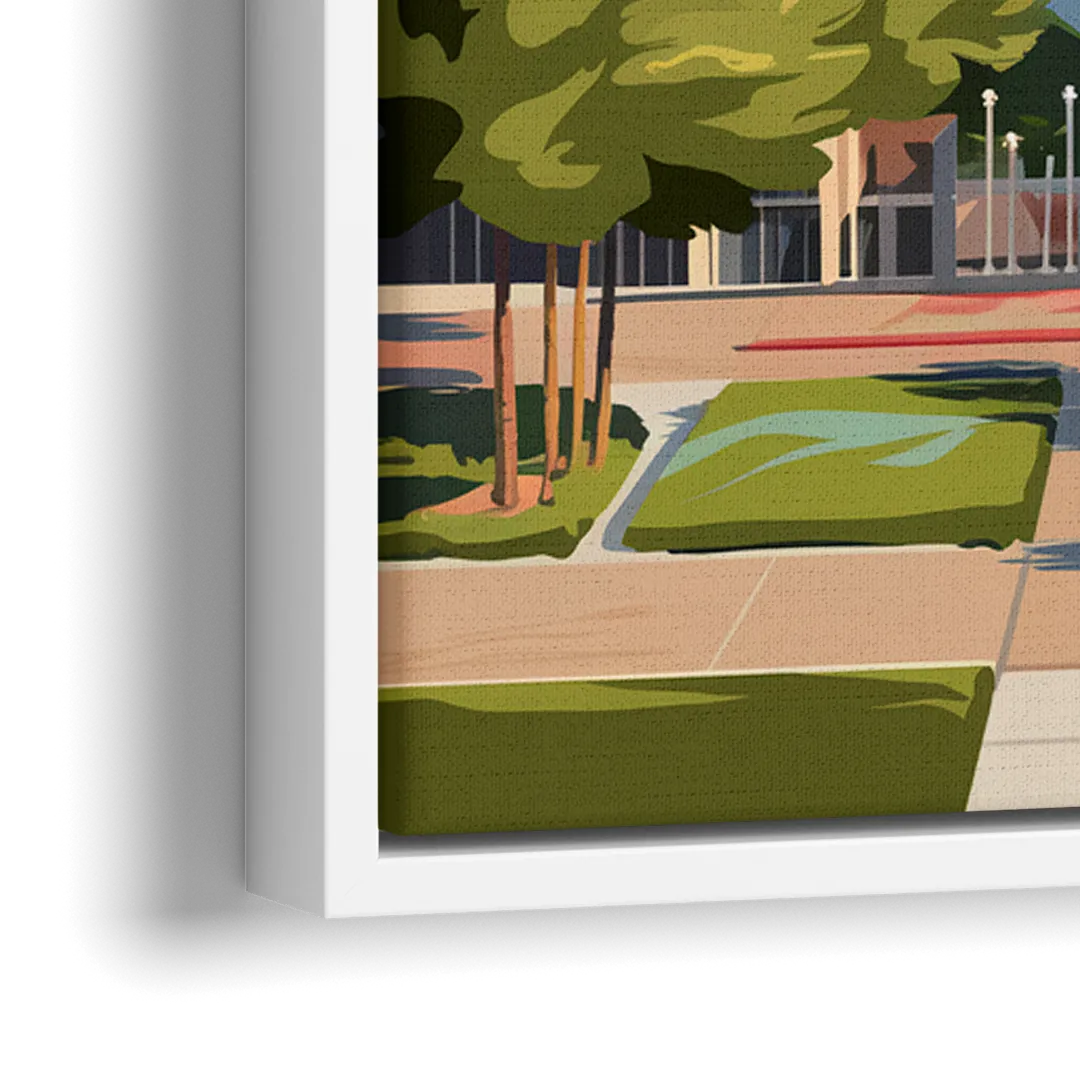 Fresno State Campus Vibes - Close-Up White Frame Canvas