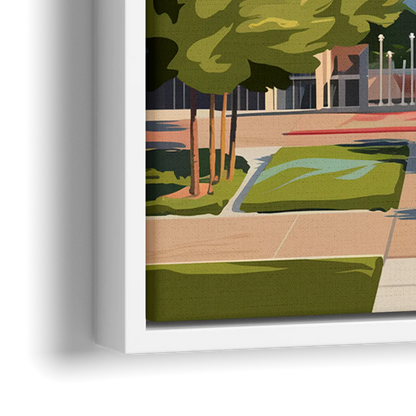 Fresno State Campus Vibes - Close-Up White Frame Canvas