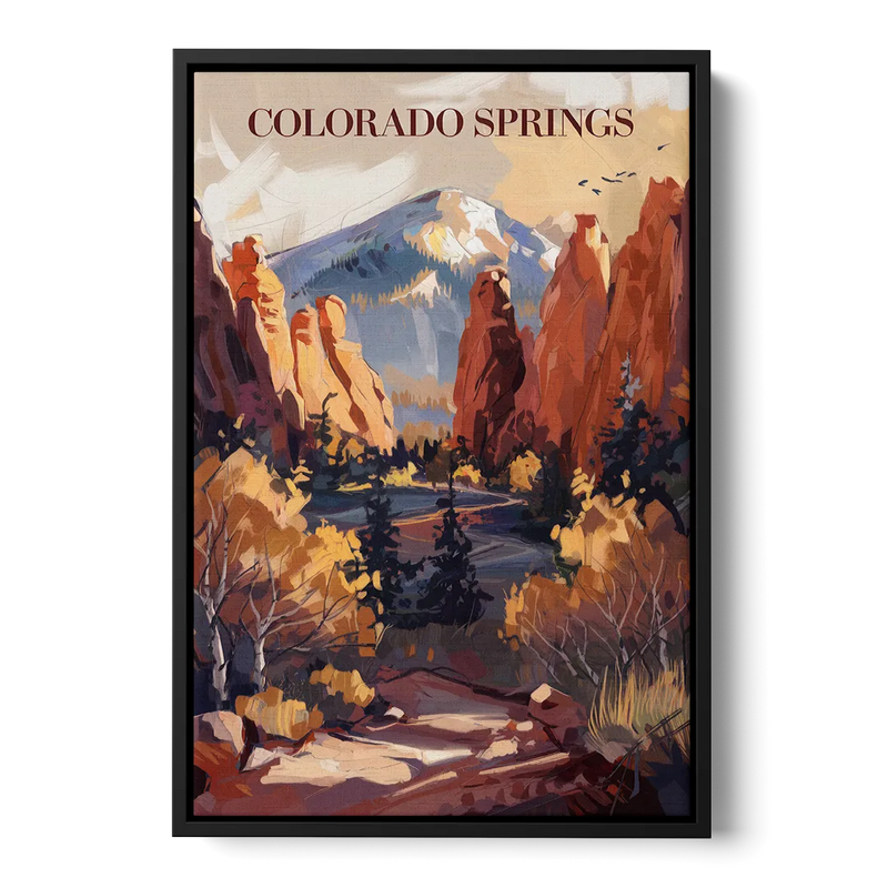 Colorado Springs Nature Escape - Black Frame Canvas