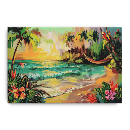 Galveston Tropical Paradise - Canvas Wall Art