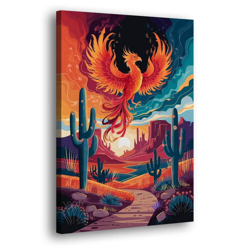 Phoenix Desert Landscape - Canvas Print Art Sides