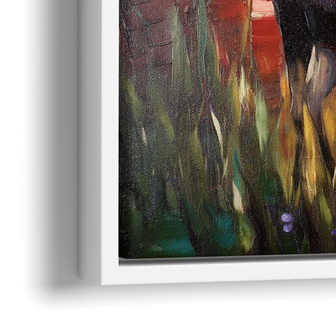 Anchorage Moose In The Wild - Close-Up White Frame Canvas