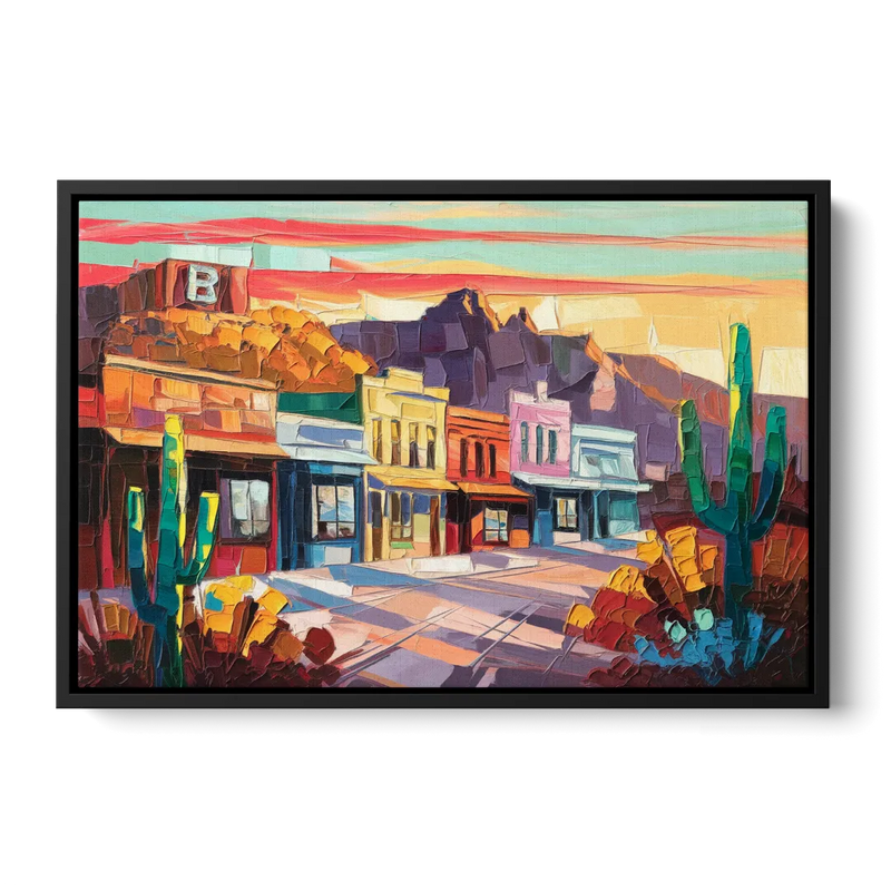 Bisbee Arizona Charm - Black Frame Canvas