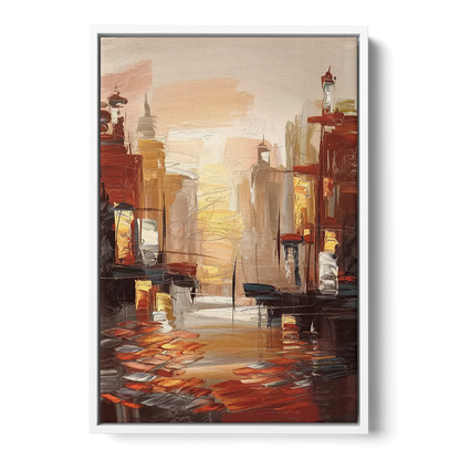 Corona Serene Landscape - White Frame Canvas