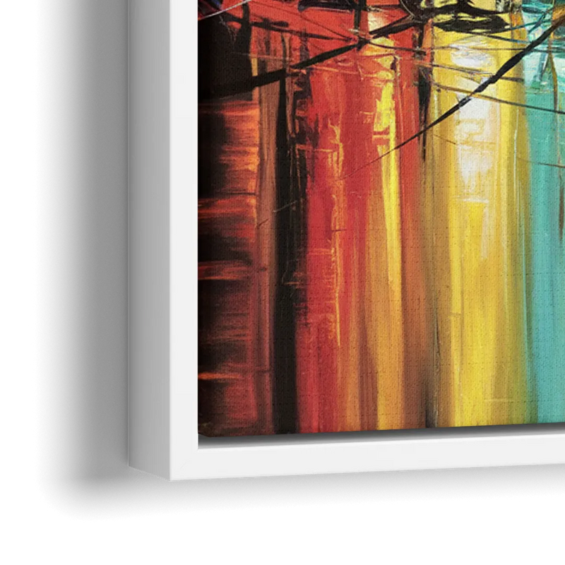 Houston Urban Energy - Close-Up White Frame Canvas
