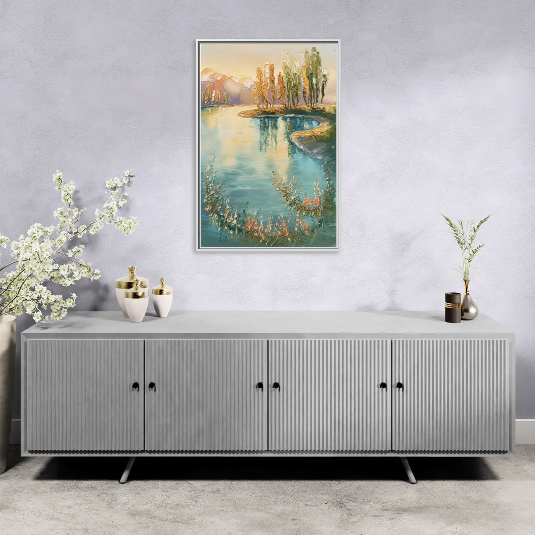 Garland Lakeside Serenity - Living Room White Frame Canvas