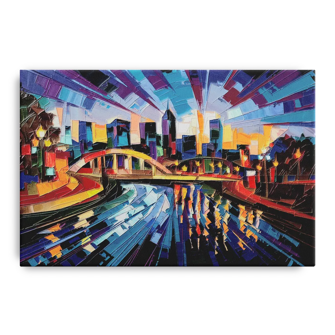 Greenville Vibrant Cityscape - Canvas Wall Art