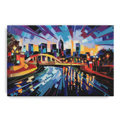 Greenville Vibrant Cityscape - Canvas Wall Art