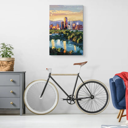 Ashland Skyline at Sunset - Canvas Wall Art Living Room