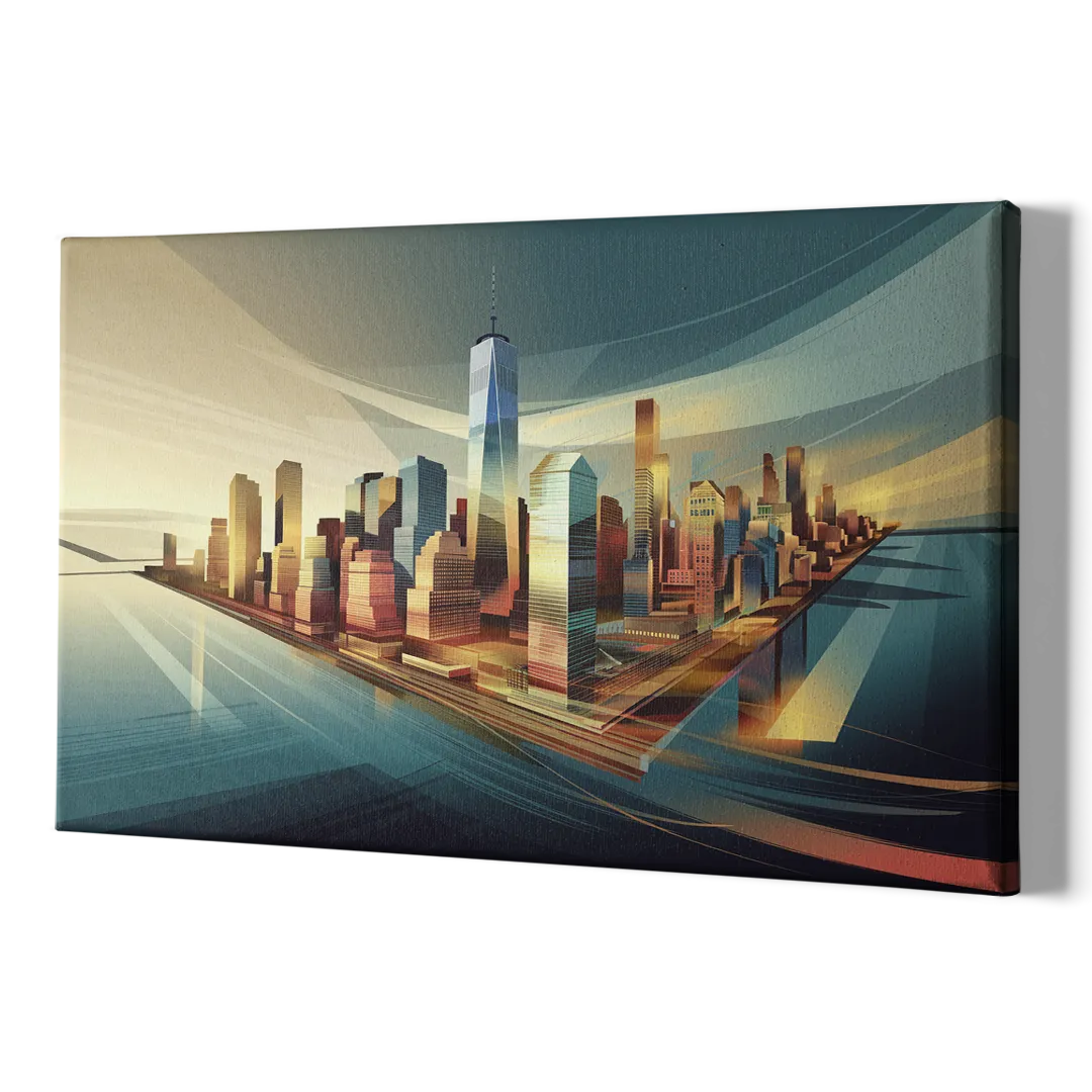 New York City Financial District - Canvas Print Art Sides