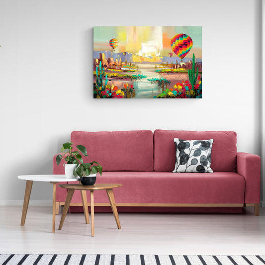 Albuquerque Hot Air Balloons - Canvas Wall Art Living Room