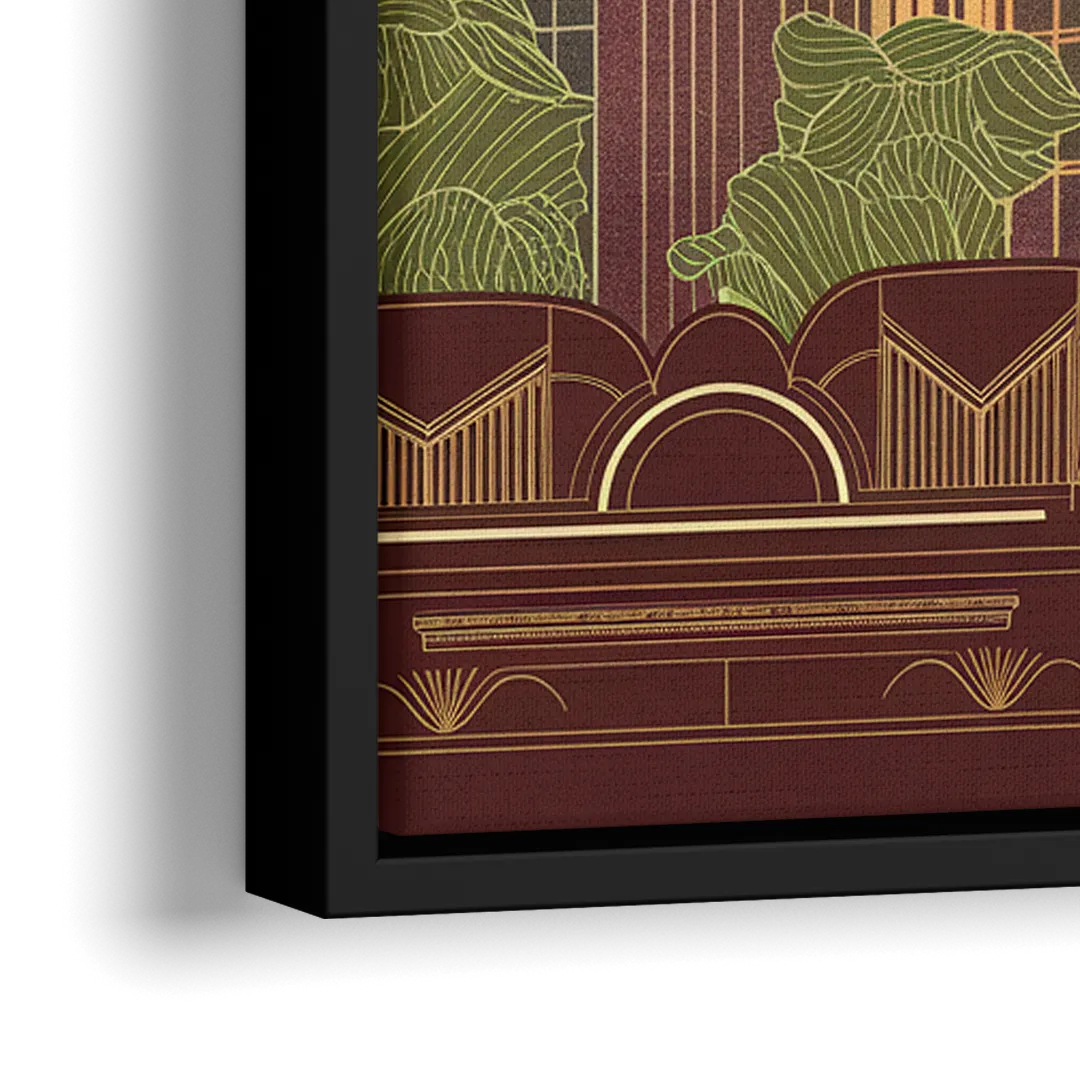 Detroit Architectural Beauty - Close-Up Black Frame Canvas
