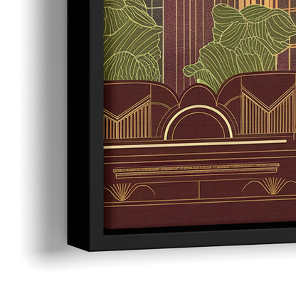Detroit Architectural Beauty - Close-Up Black Frame Canvas