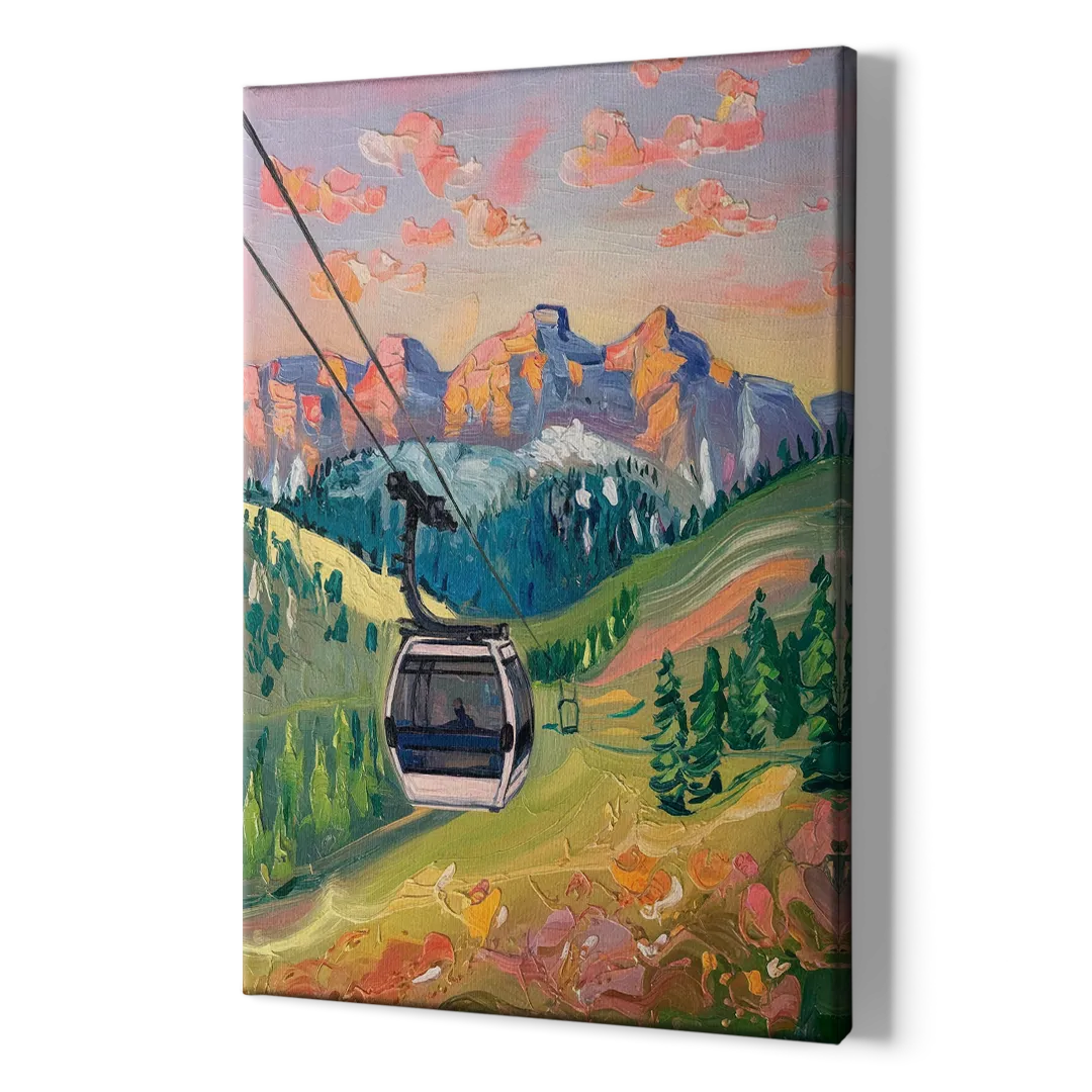 Telluride Scenic Gondola Ride - Canvas Print Art Sides