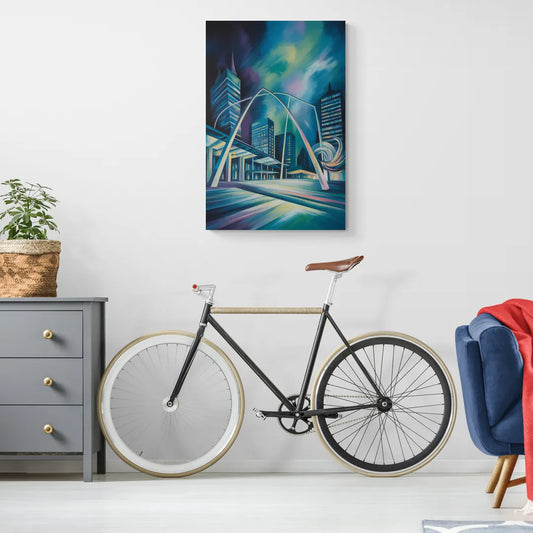 Nathan Phillips Square Night Lights - Canvas Wall Art Living Room