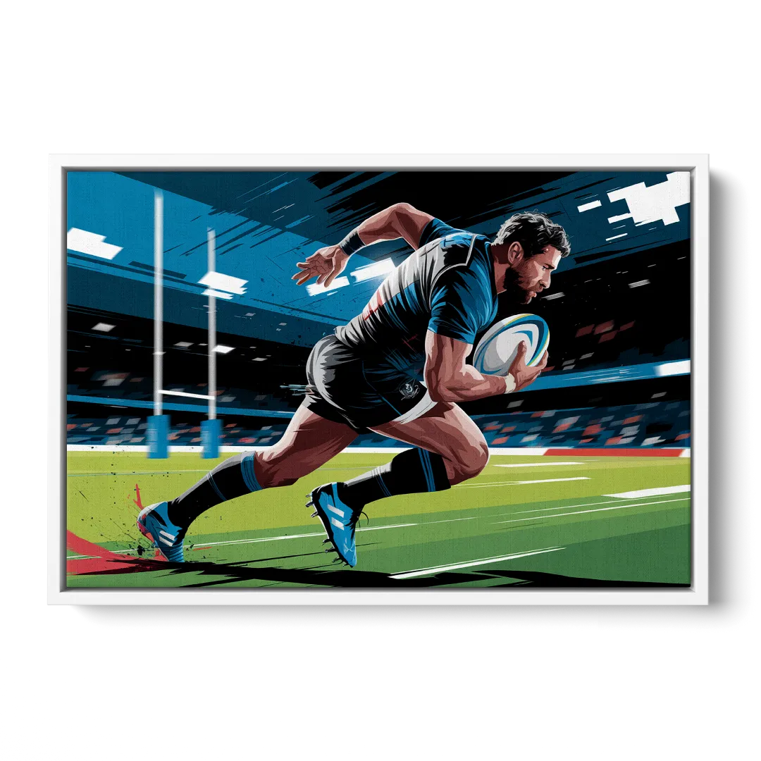 Dunedin Rugby Spirit - White Frame Canvas