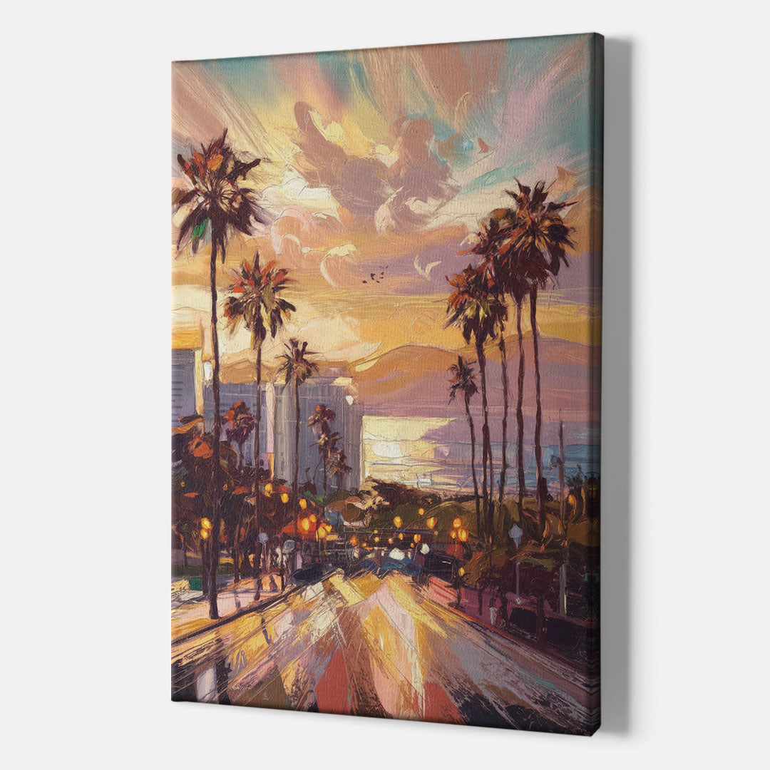 Los Angeles Golden Hour - Canvas Wall Art Indoor