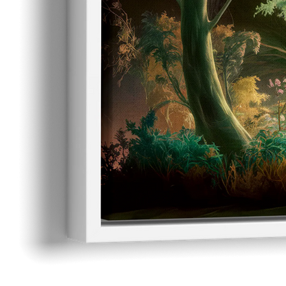Eugene Forest Serenity - Close-Up White Frame Canvas