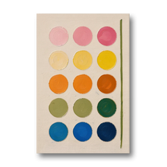 Abstract Art for Bedroom with Fading Painted Circles - Canvas Wall Art - Front