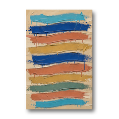 Abstract Canvas Prints Dripping Color Bands - Canvas Wall Art - Front