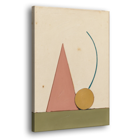 Abstract Geometric Wall Art of a Circle at Rest - Canvas Wall Art - Side