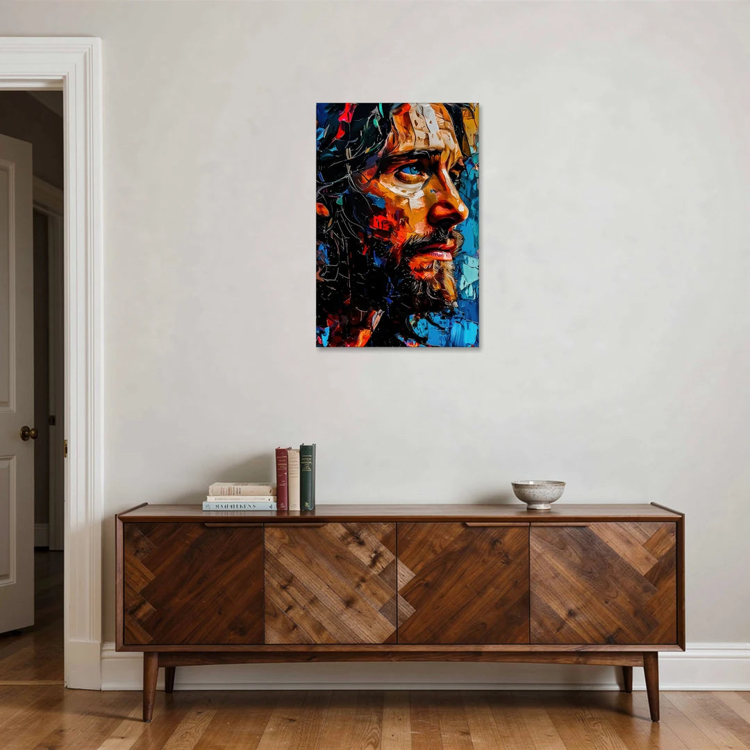 Abstract Jesus Portrait - Canvas Wall Art - Coffee Table - 24x36