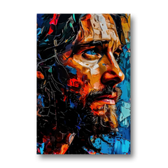 Abstract Jesus Portrait - Canvas Wall Art - Front
