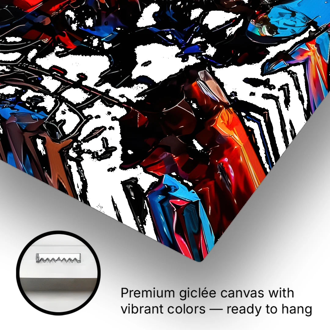 Abstract Jesus Portrait - Canvas Wall Art - Gallery Wrap Corner