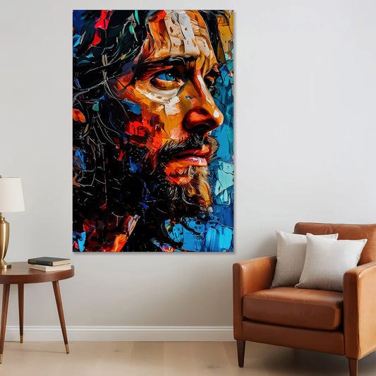 Abstract Jesus Portrait - Canvas Wall Art - Sofa - 40x60