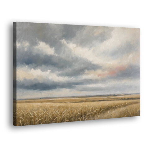 Abstract Landscape Canvas Art of the Open Prairie - Canvas Wall Art - Side
