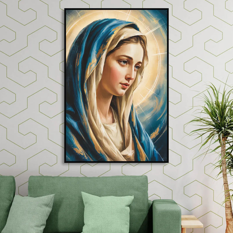 Abstract Marie Portrait Sitting Room - Black Canvas Wall Art