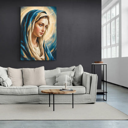 Abstract Marie Portrait - Canvas Wall Art Living Room