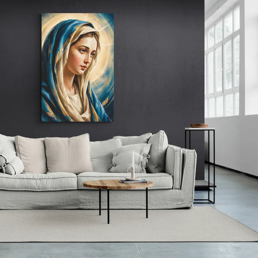 Abstract Marie Portrait - Canvas Wall Art Living Room
